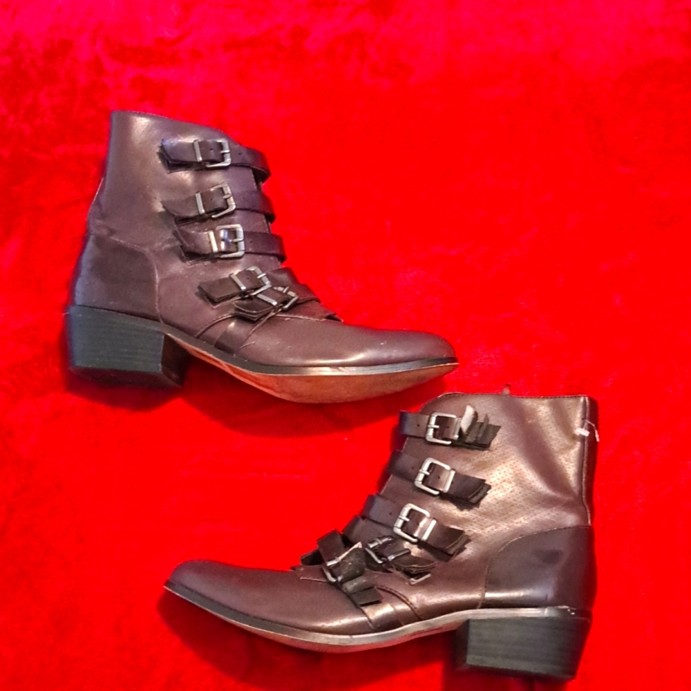Deep purple boots